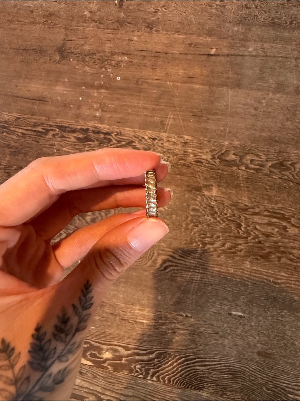 Classic Silver Crystal Eternity Ring - Women's Stackable Band